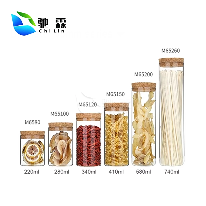 glass canister with cork lid